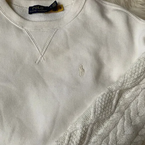 Polo by Ralph Lauren Cream Crew Neck Sweater - Picture 7 of 16